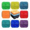 Image 3 : Brand New - Brand New Youngever 8-Pack 4-Compartment Snack Containers with Assorted Colour Lids