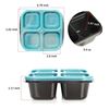 Image 4 : Brand New - Brand New Youngever 8-Pack 4-Compartment Snack Containers with Assorted Colour Lids