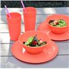 Image 3 : Brand New - Brand New – Youngever 18-Piece Plastic Dinnerware Set for 6 – Peach