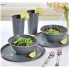 Image 1 : Brand New - Brand New – Youngever 18-Piece Plastic Dinnerware Set for 6 – Light Gr