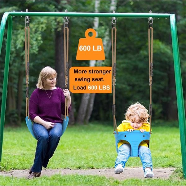 Brand New - Brand New – BeneLabel Elephant High-Back Toddler Swing Seat – Blue