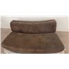 Image 3 : Floor Model- Brown Upholstered Armless Sofa