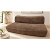 Image 4 : Floor Model- Brown Upholstered Armless Sofa