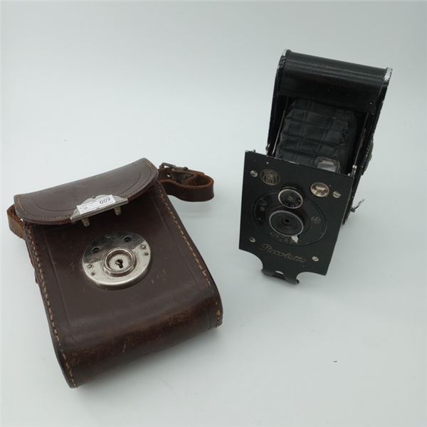 Antique Contessa Nettel Piccolette 1919-1926 Model B With Leather Case