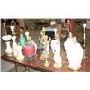 Table Lot of Nice Vintage Lamps, Some Hand Painted