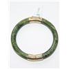 Antique Jade & 9KT Gold Bangle Bracelet