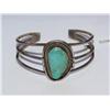 Image 1 : 20Ctw AAA Turquoise Heavy Hand Made Bracelet