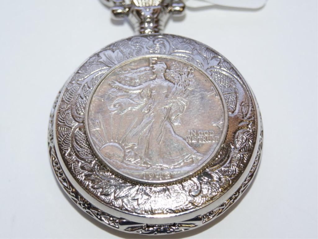 1942 Walking Liberty Half Dollar Pocket Watch