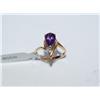 Image 1 : AAA Amethyst Pear shape & Diamonds Ladies Ring