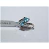 AAA Blue Topaz & Diamonds Hand Made Ladies Ring