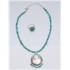 Image 1 : AAA Turquoise Hand Made Ladies Ring & Necklace