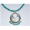 Image 3 : AAA Turquoise Hand Made Ladies Ring & Necklace