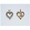 2 Diamond Heart Shaped Ladies Pendants-X's $$$