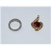 Image 1 : Diamond Circle & Garnet Trillion Pendants-TIMES $$