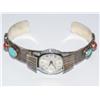 Image 1 : AAA Turquoise & Coral Navajo Design Timex Watch