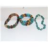 Image 1 : Jade, Turquoise & Multicolor Gemstones Bracelet