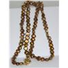 18" Golden Pearl Hand Made Ladies Necklace