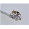 Image 2 : 10k Yellow Gold Double Heart Ring w/Sapphires