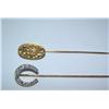 TWO 14 KT Yellow Gold Vintage Hatpins TIMES MONEY