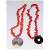 Lot of 2 Red Coral Necklaces