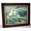 Image 2 : Framed Oil on Canvas of Horses