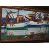 Image 2 : Oil Painting On Board, Of Boats 26" x 14"