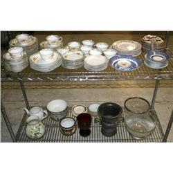 Chinaware Rack Rack Of Chinaware Set & Other Misc. Chinaware