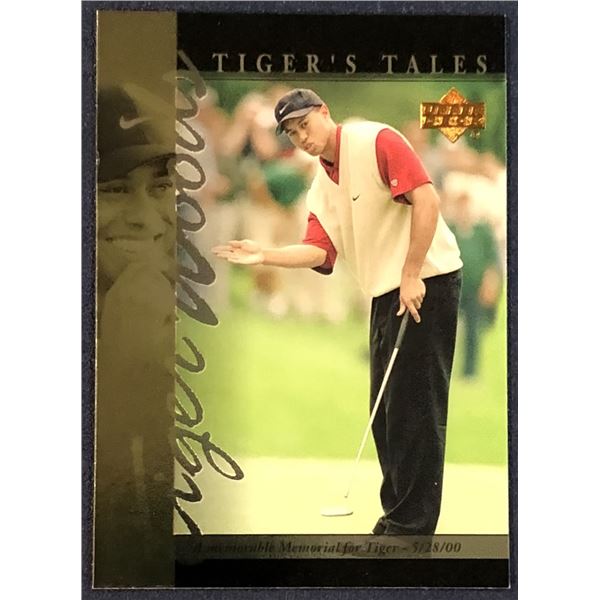 2001 UPPER DECK PGA GOLF TIGER WOODS ROOKIE CARD