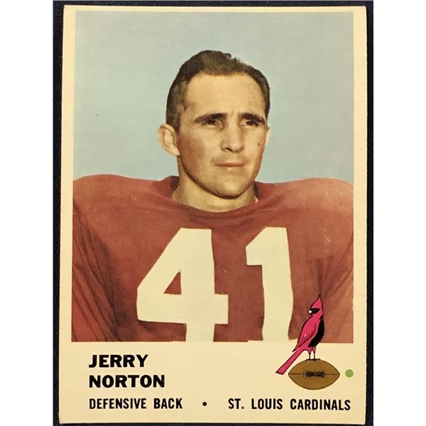 1961 FLEER NFL FOOTBALL JERRY NORTON