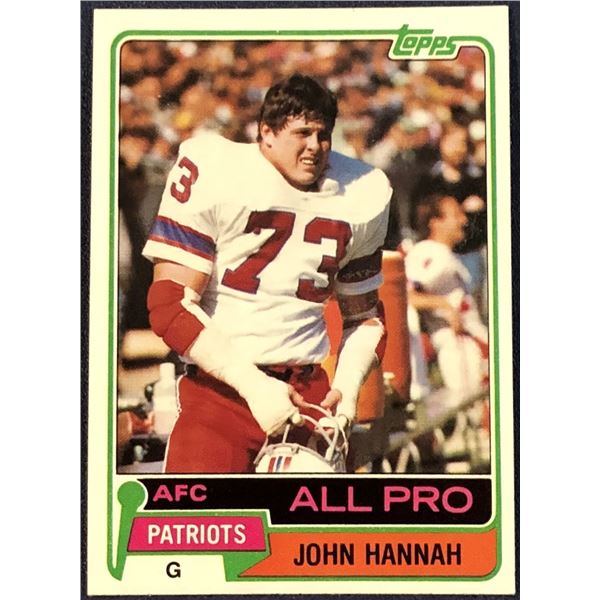 1981 TOPPS NFL JOHN HANNAH (HOF)