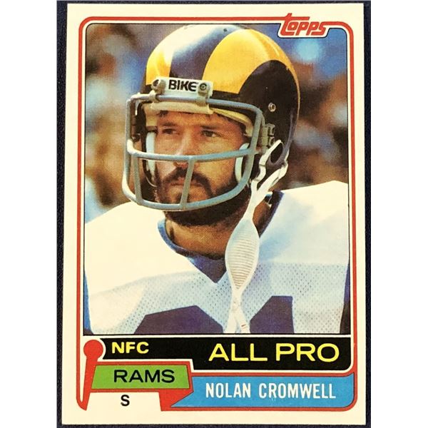 1981 TOPPS NFL NOLAN CROMWELL