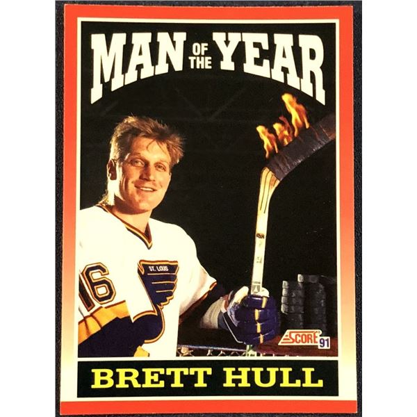 1991-92 SCORE HOCKEY BRETT HULL (HOF)
