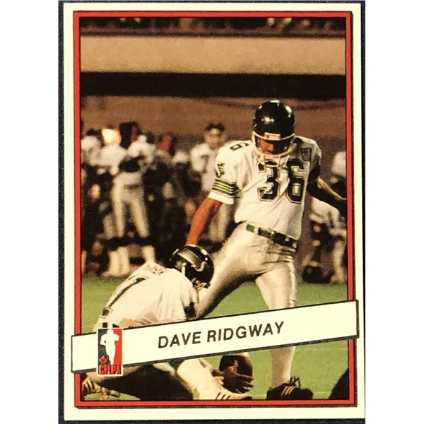 1985 JOGO CFL FOOTBALL DAVE RIDGWAY (HOF)