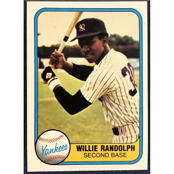 1981 FLEER WILLIE RANDOLPH
