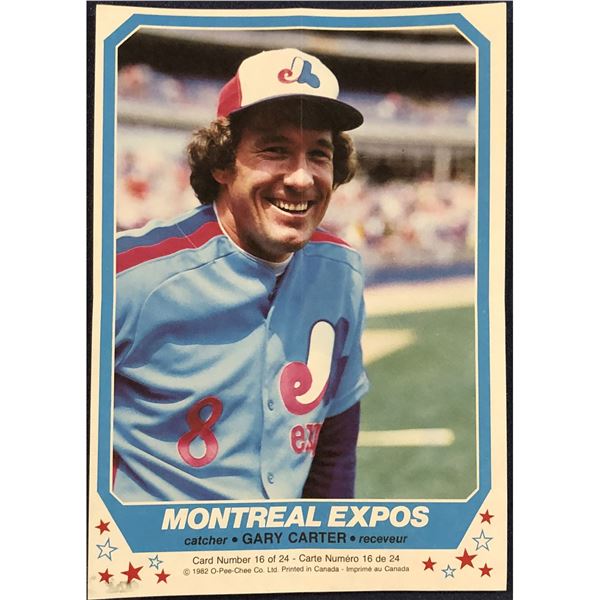 1982 O-PEE-CHEE POSTER - GARY CARTER (HOF)