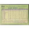 Image 2 : 1982 TOPPS GARY WARD ROOKIE CARD