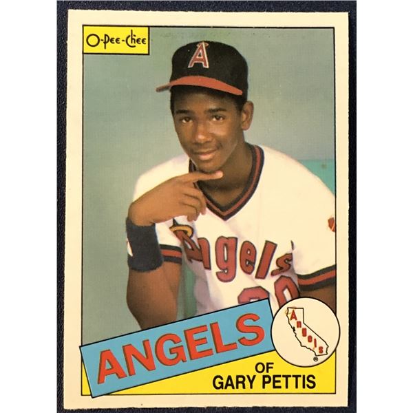 1985 O-PEE-CHEE BASEBALL GARY PETTIS ROOKIE CARD