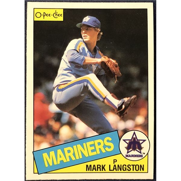 1985 O-PEE-CHEE BASEBALL MARK LANGSTON ROOKIE CARD