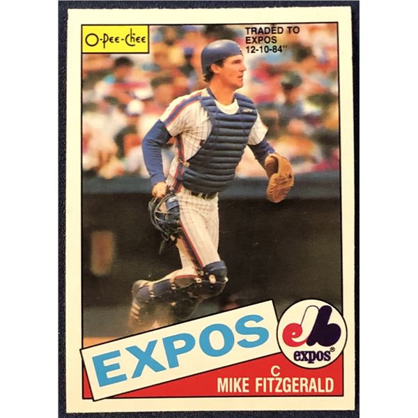 1985 O-PEE-CHEE BASEBALL MIKE FITZGERALD ROOKIE CARD