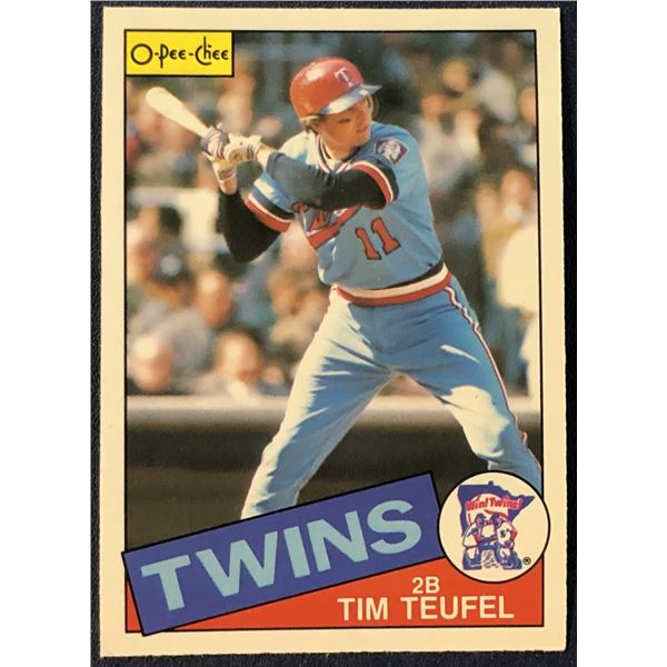 1985 O-PEE-CHEE BASEBALL TIM TEUFEL ROOKIE CARD