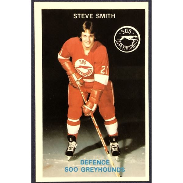 1981-82 OHL SOO GREYHOUNDS POLICE CARD - STEVE SMITH