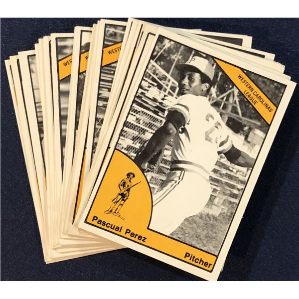 1977 TCMA MiLB CHARLESTON PATRIOTS TEAM SET - PASCUAL PEREZ
