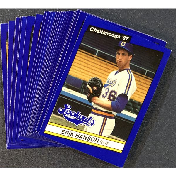 1987 BEST CARDS MiLB CHATTANOOGA LOOKOUTS TEAM SET - ERIK HANSON