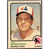 Image 1 : 1973 TOPPS BASEBALL HAL BREEDEN