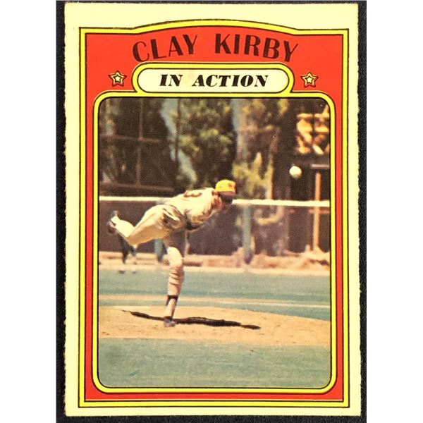 1972 O-PEE-CHEE BASEBALL CLAY KIRBY
