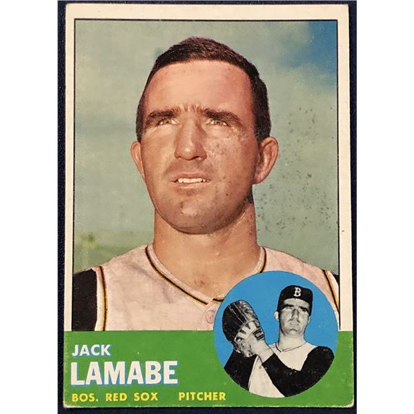 1963 TOPPS BASEBALL JACK LAMABE ROOKIE CARD