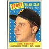 Image 1 : 1958 TOPPS BASEBALL BOB FRIEND
