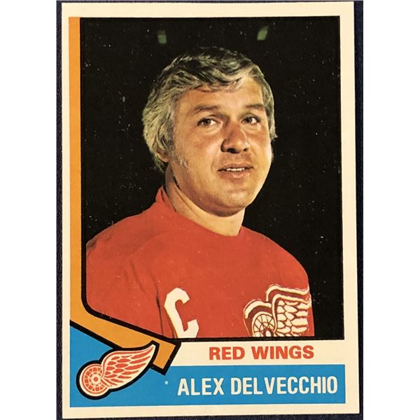 1974-75 TOPPS HOCKEY ALEX DELVECCHIO (HOF)