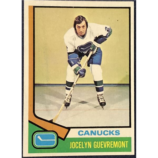1974-75 TOPPS HOCKEY JOCELYN GUEVREMONT