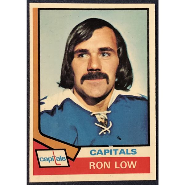 1974-75 TOPPS HOCKEY RON LOW
